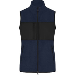 Dámská fleecová vesta James & Nicholson, námoční modrá, XL