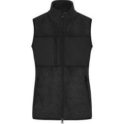 Dámská fleecová vesta James & Nicholson, černá, L