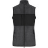 Dámská fleecová vesta James & Nicholson, melírovaná tmavě šedá, XL