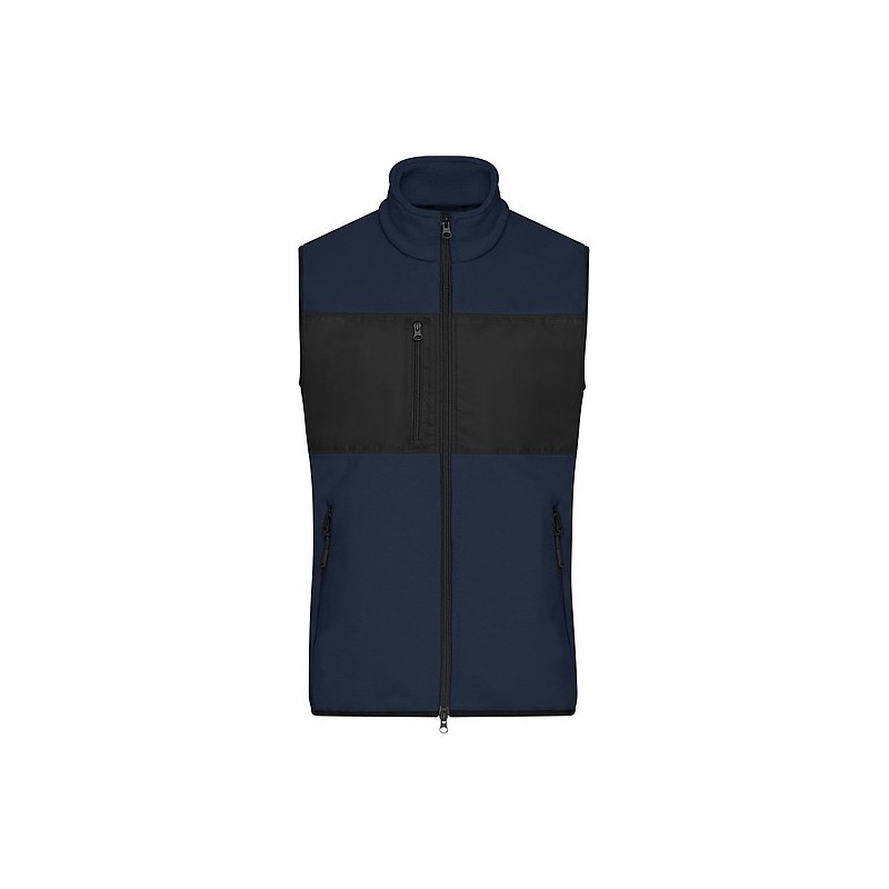 Pánská fleecová vesta James & Nicholson, námořní modrá, S