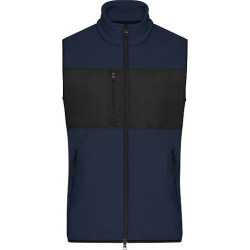 Pánská fleecová vesta James & Nicholson, námořní modrá, XL