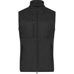 Pánská fleecová vesta James & Nicholson, černá, S