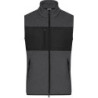 Pánská fleecová vesta James & Nicholson, melírovaná tmavě šedá, XXL