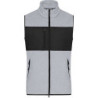 Pánská fleecová vesta James & Nicholson, melírovaná světle šedá, M