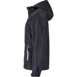 Dámská bunda do deště James & Nicholson, černá, XL
