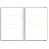 Notes koženkový SIMPLY A5 linkovaný - červená/bílá spirála