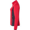 Dámská fleecová bunda JAMES & NICHOLSON, červená/šedá, XL
