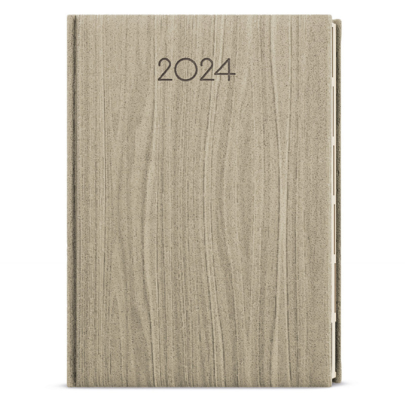 Denní diář 2024 Ctirad s výsekem - Wood A5 - Světle hnědá