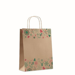 Papírová dárková taška s vánočním motivem, 25x11x32cm