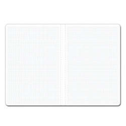 Notes - zápisník AMOS A5 čtverečkovaný - černá/modrá gumička