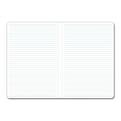 Notes - zápisník AMOS A5 linkovaný - černá/modrá gumička