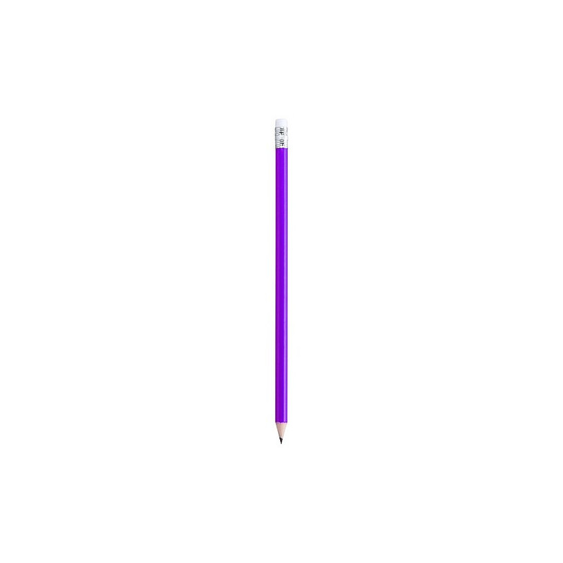 GORETA Dřevěná tužka s gumou, fialová